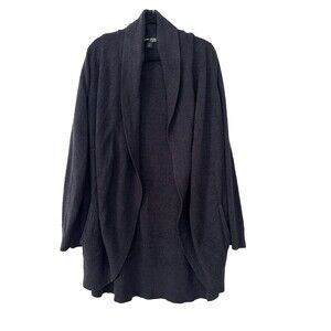 Barefoot Dreams 3X Black Chic Lite Knit Cardigan Loungewear Tunic Sweater Soft